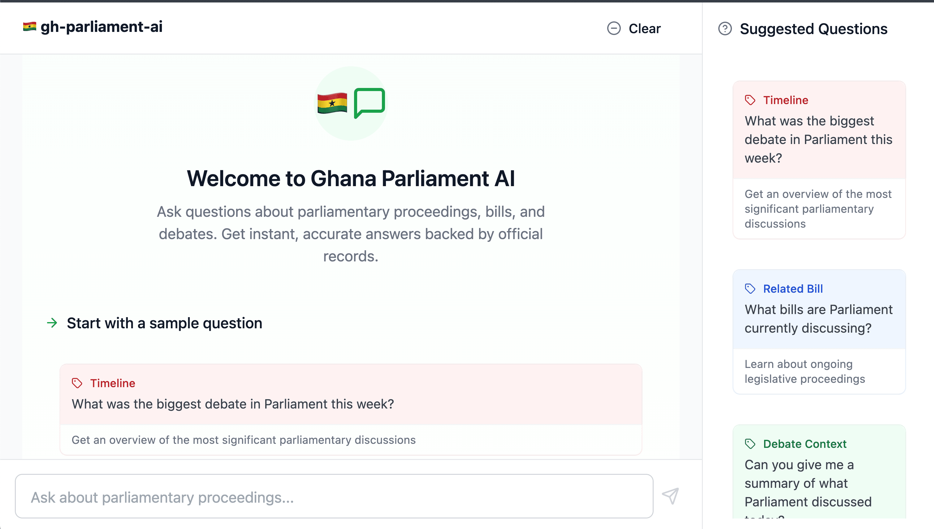 Ghana Parliament AI